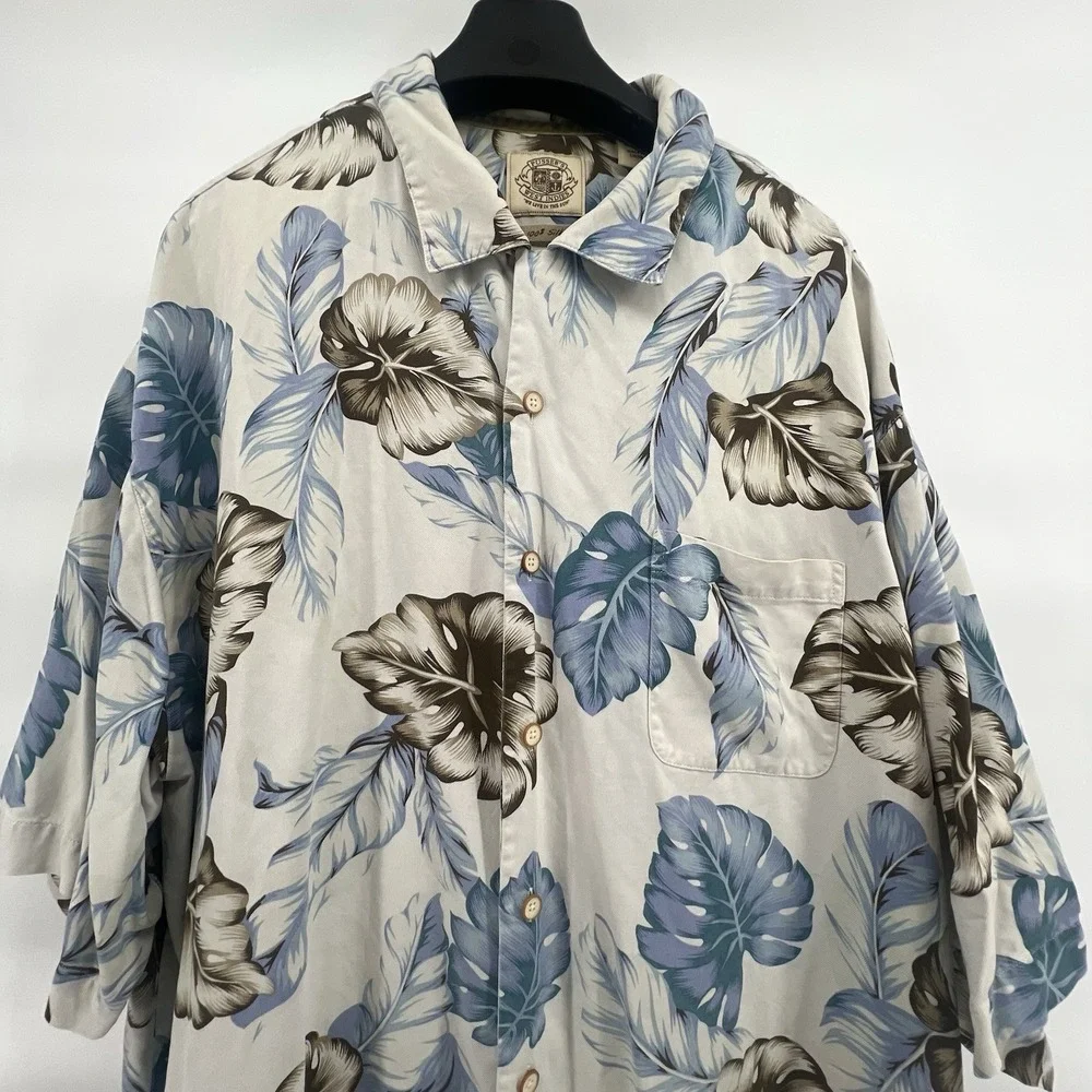 Pusser's West Indies Shirt Men XXL 100% Silk‎ Hawaiian Floral Short Sleeves - Picture 9 of 14